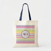 Tote Bag Zigzag Chevron Fourre-tout initial (Devant)