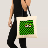 Tote Bag ZIGZAG eYe MONSTER : GReeN (Devant (produit))