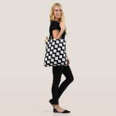 Tote Bag ZigZag noir blanc (Sur le modèle)