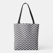 Tote Bag ZIGZAG pattern - black + your background & ideas (Dos)