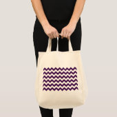 Tote Bag Zigzag violet et blanc (Devant (produit))