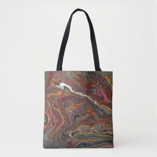 Tote Bag Zing 1 Acrylique Abstrait Geode Fourre-tout (Devant)