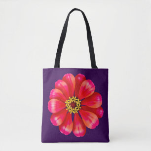Tote Bag Zinnia rose