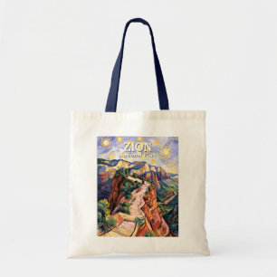 Tote Bag Zion Angels Landing Sentier de Randonnée Coloré Va