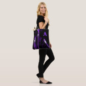 Tote Bag Zips Impression violet Monogramme partout sur le s (Sur le modèle)