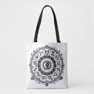 Tote Bag Zodiac Arcana — Les Douze Signes par BurnsInHell