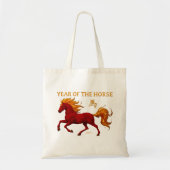 Tote Bag Zodiac Chinese New Year 2026 Yang Fire Horse (Devant)