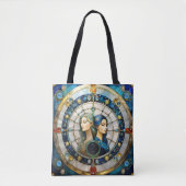 Tote Bag Zodiac - Gemini Les Jumeaux (Devant)