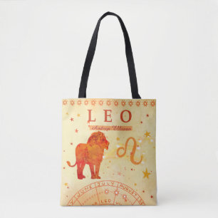 Tote Bag Zodiac personnalisé Léo vintage
