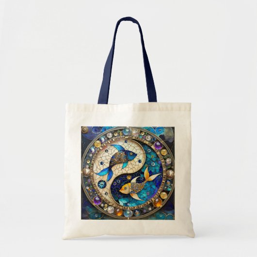 Tote Bag Zodiac - Poissons de poisson Yin et Yang (Devant)