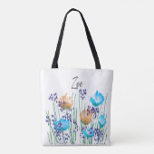 Tote Bag Zoe Floral Monogramme (Dos)