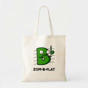 Tote Bag Zom-B-Flat Drôle Halloween Zombie Musique Pun