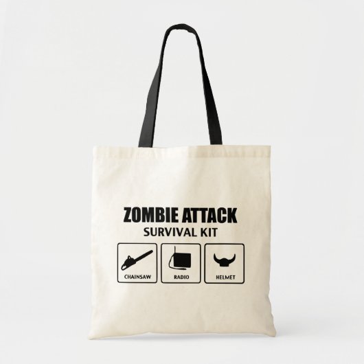 Tote Bag Zombie Attack Survival Bag (Devant)