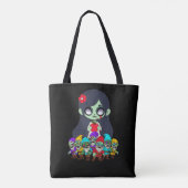 Tote Bag Zombie blanc neige (Dos)