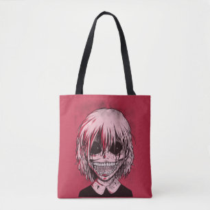 Tote Bag Zombie de la fille rouge et noire Cool Déplaisant