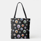 Tote Bag Zombie Eyeballs Halloween Tricoter ou traiter (Dos)