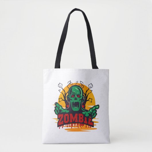 Tote Bag zombie halloween (Devant)