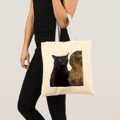 Tote Bag Zonage de chat noir (Devant (produit))