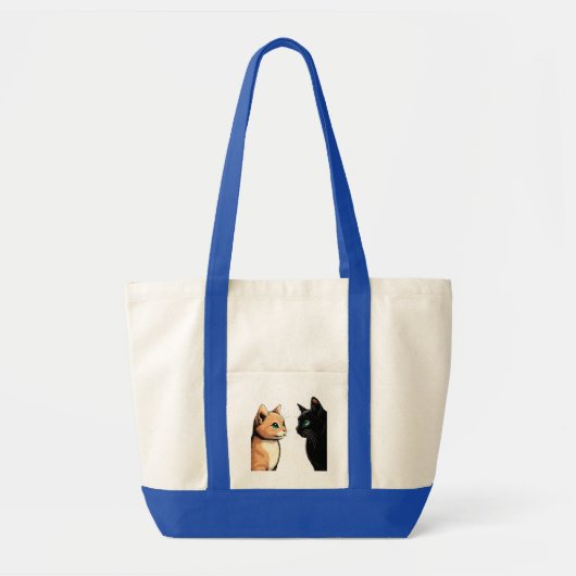 Tote Bag Zonage de chat noir - Drôle Kitten meme (Devant)