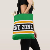 Tote Bag ZONE DE FIN Gras Vert clair Jaune Bande Noire (De près)