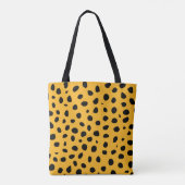 Tote Bag Zones de guépard orange noir (Dos)
