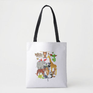 Tote Bag Zoo Animaux Faune Fête d'anniversaire Zoo Day 26 A