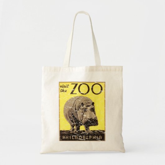 Tote Bag Zoo-Hippopotame de Philadelphie (Devant)