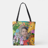 Tote Bag Zoo Wild Animal Jungle Safari Anniversaire de enfa (Dos)