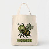 Tote Bag Zoombee - Drôle Zombie Bee conception de dessin (Devant)