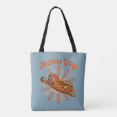 Tote Bag Zoomie Chien volant Hot Dog Cartoon - Fun Retro (Dos)
