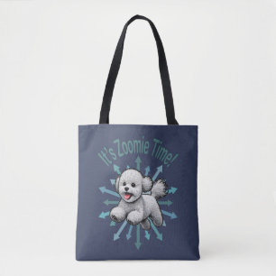 Tote Bag Zoomie Time Bichon Frise