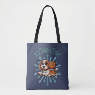 Tote Bag Zoomie Time Cavalier Spaniel