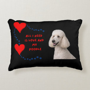 Tote Caniche Jouet Blanc Coussin pour Amoureux d
