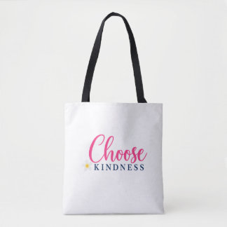 Tote met 'Choose Kindness' roze ontwerp Draagtas