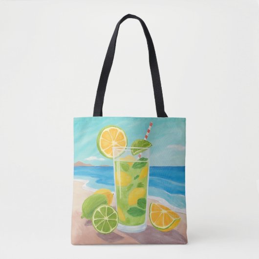 Tote Refreshing Summer Mojito by the Beach Draagtas (Voorkant)