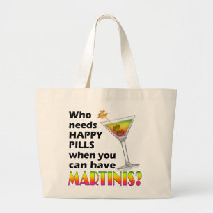 Tote Tassen - Martinis vs. Happy Pillen