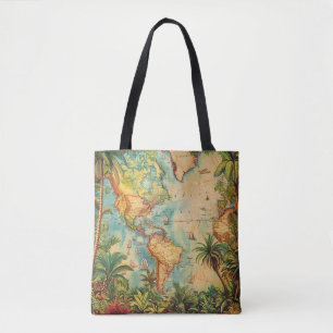 Tote-vintage atlascollectie Tote tas