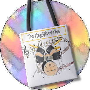 TOTE voor een drummer - plus twee monogrammen Draagtas