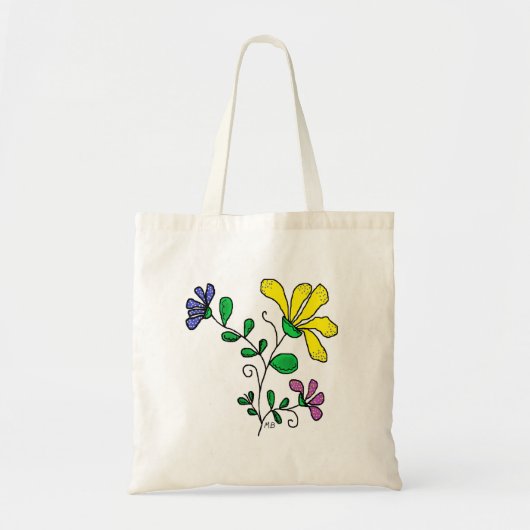 Tote with Whimsical Flower Design Bag (Voorkant)