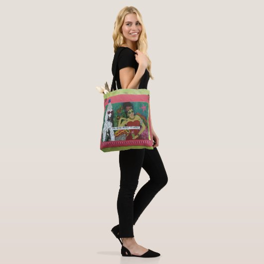 Totebag.. IK WAS NOOIT BEDOELD OM TE WERKEN. Draagtas (Op model)