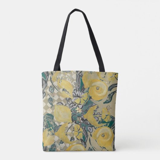Totebag Shoppingväska Citron Draagtas (Achterkant)