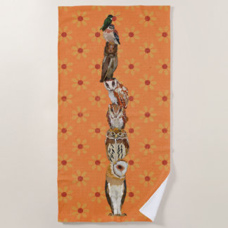 TOTELE POLE D'OISEAUX SERVIETTES DE PLAGE
