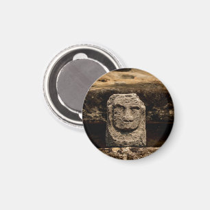Totem de pierre souriante Aimant Rond Cambodge