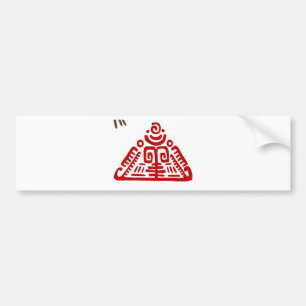 totem, mayan, stammen oude kunst, vector, magisch, bumpersticker