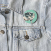 Totem polar wolf ronde button 5,7 cm (In situ)