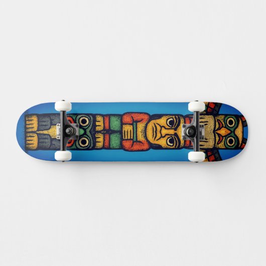 Totem Pole Colorful Unisex Skateboard (Horizontaal)