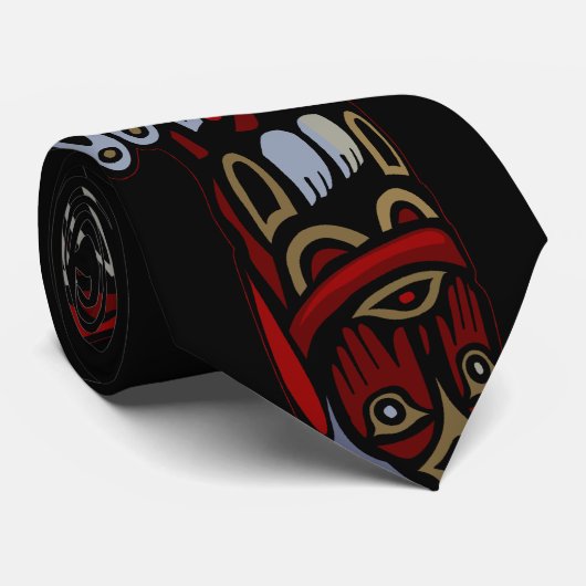 Totem Pole Cravate Premières nations Cravate d'art (Roulé)