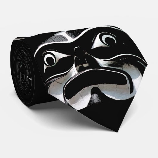 Totem Pole Cravate Premières nations Cravate d'art (Roulé)