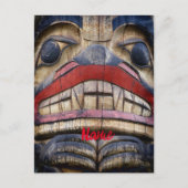 Totem Pole Face Thunder_Cove Briefkaart (Voorkant)