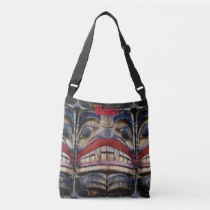 Totem Pole Face Thunder_Cove Crossbody Tas